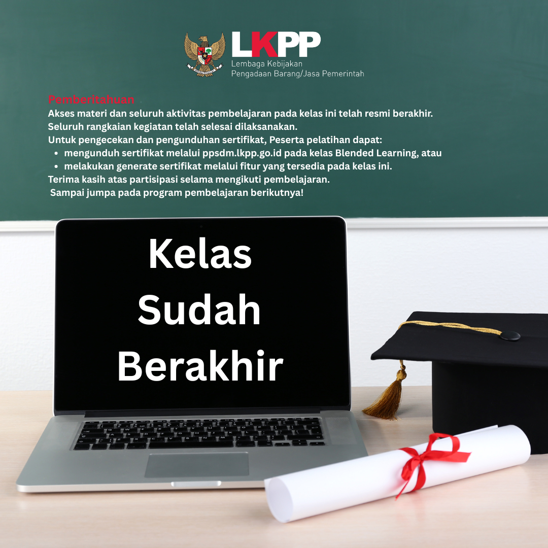 Pelatihan Kompetensi PBJP Level-1 Model MOOC Komisi Pemilihan Umum Tahun 2025